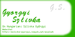 gyorgyi szlivka business card
